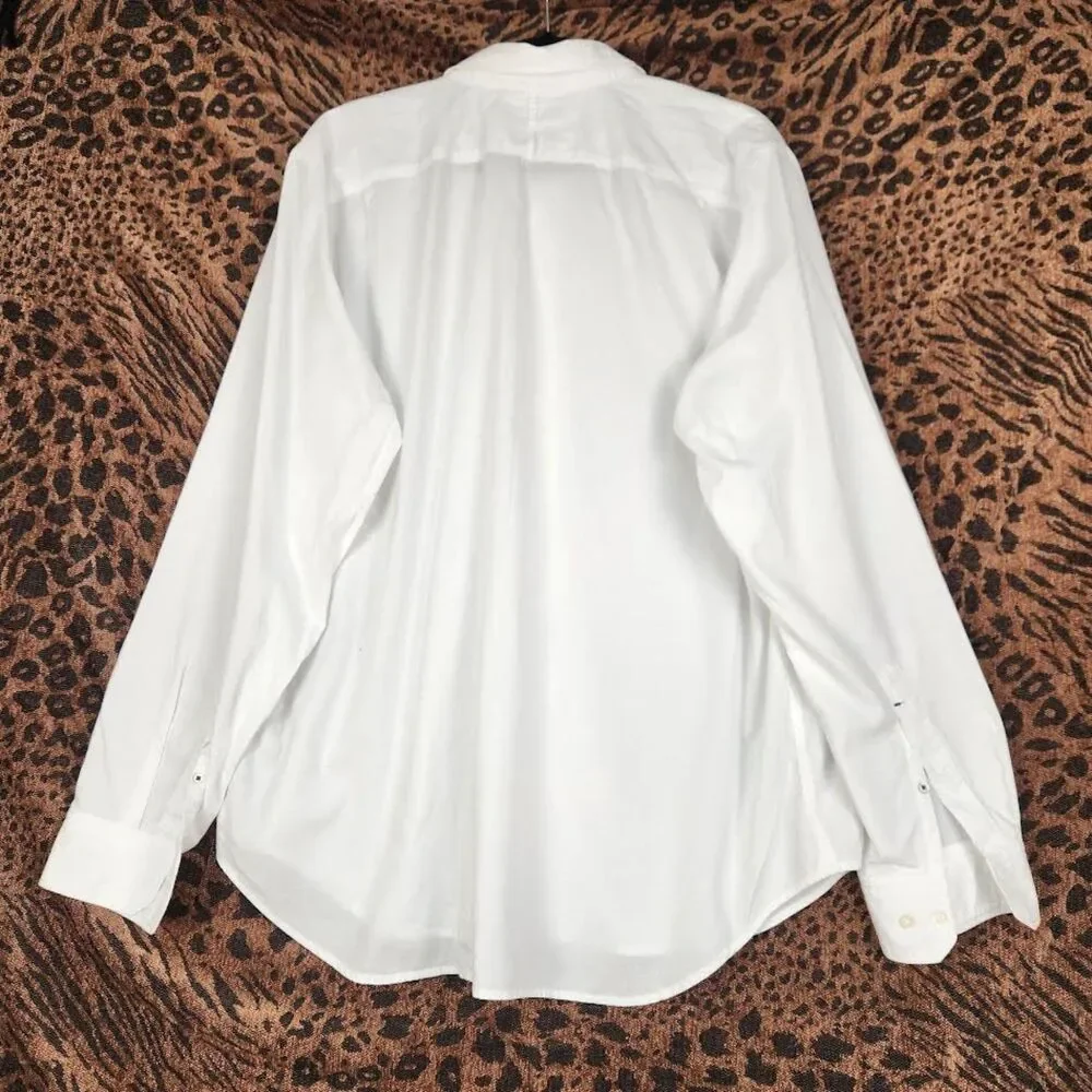 Banana Republic Men's White Dress Shirt Size XL Classic Preppy Regency